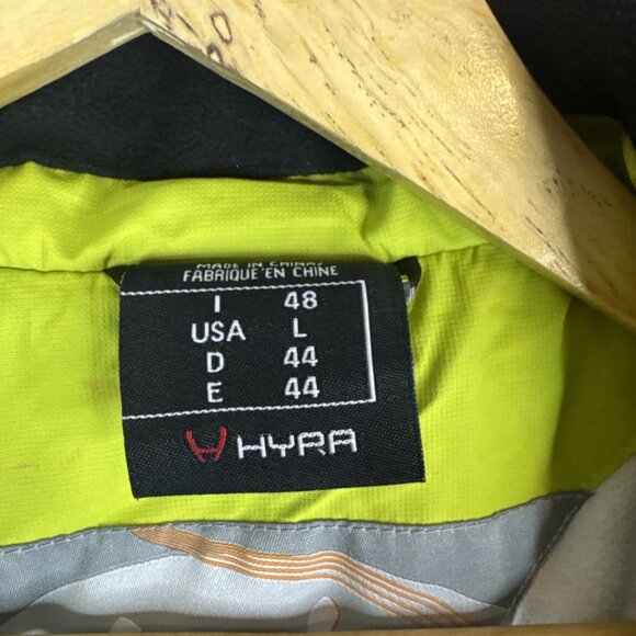 HYRA Women’s White Green Ski Jacket Hooded Insulated Snowboard Coat Large - Picture 5 of 6